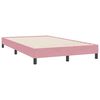 vidaXL Cama box spring con colch&oacute;n y LED terciopelo rosa 120x220 cm