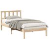 vidaXL Estructura de cama Marr&oacute;n 75 x 190 cm Madera de pino macizo