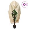 vidaXL Cubiertas para plantas con cremallera 4 uds 70 g/m&sup2; 3,93x3,5 m