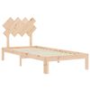 vidaXL Estructura de cama con cabecero madera maciza