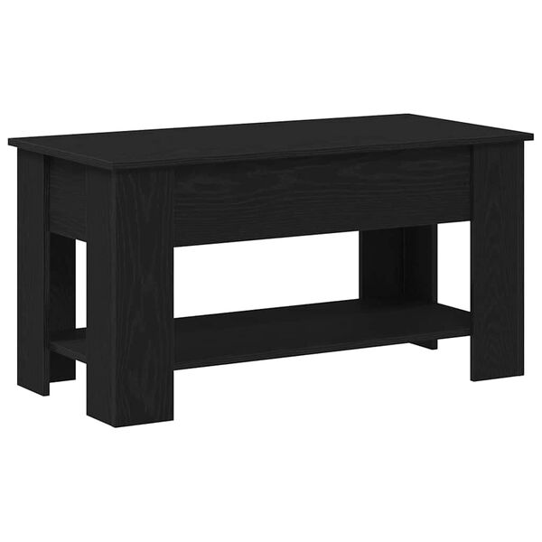 vidaXL Mesa de Café Roble negro 101 x 49 x 52 cm Madera contrachapada