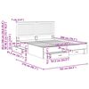 vidaXL Estructura de cama Negro 160 x 200 cm Madera de ingenier&iacute;a