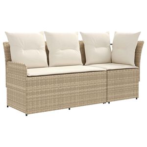 vidaXL Sof&aacute; de jard&iacute;n con brazo y sof&aacute; en esquina con almohada 2 Pieza