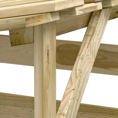 vidaXL Pérgolas con techo 3 uds madera pino impregnada 100x90x200 cm