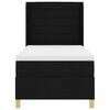 vidaXL Cama tipo Box Spring con colch&oacute;n Negro 90 x 190 cm tela