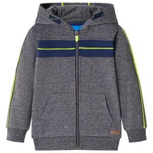 Sudadera infantil con capucha y cremallera gris m&eacute;lange 92