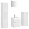vidaXL Juego de muebles de ba&ntilde;o madera de ingenier&iacute;a blanco