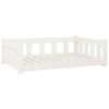 vidaXL Cama para perros madera maciza de pino blanco 95,5x65,5x28 cm