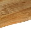 vidaXL Tablero de mesa borde natural madera maciza mango 40x40x2,5 cm
