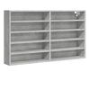 vidaXL Vitrina de madera de ingenier&iacute;a gris hormig&oacute;n 100x15x58 cm