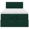 vidaXL Cama otomana con colch&oacute;n 120x190 cm terciopelo verde oscuro