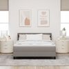 vidaXL Cama tipo Box Spring con colch&oacute;n Taup&eacute; 200 x 160 cm Poli&eacute;ster