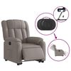 vidaXL Sillón eléctrico reclinable elevable de tela gris taupe