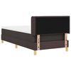 vidaXL Cama tipo Box Spring Marr&oacute;n Oscuro 200 x 90 cm Poli&eacute;ster