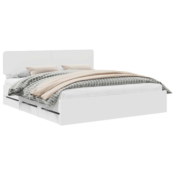 vidaXL Estructura de cama con caj&oacute;n 200 x 200 cm Madera de ingenier&iacute;a