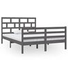 vidaXL Estructura de cama de madera maciza de pino gris 140x200 cm
