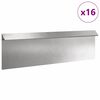 vidaXL Valla para caracoles 16 pcs Plateado 100 x 3,5 x 25 cm