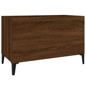 vidaXL Mueble discos madera contrachapada roble marr&oacute;n 74,5x38x48 cm