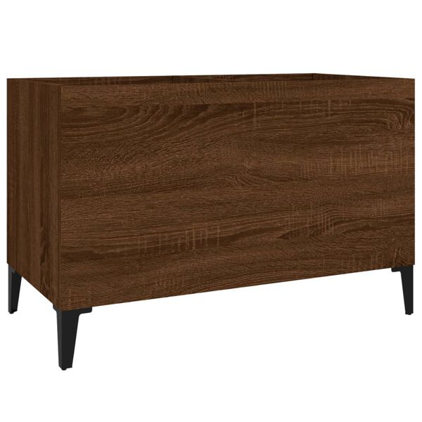 vidaXL Mueble discos madera contrachapada roble marr&oacute;n 74,5x38x48 cm