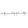 vidaXL Kit de herrajes para puerta corredera 200 cm acero plateado