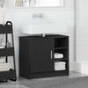vidaXL Mueble de Cuarto de Ba&ntilde;o con puerta Roble Negro 63 x 29 x 55 cm