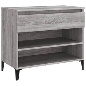 vidaXL Mueble zapatero madera contrachapada gris Sonoma 70x36x60 cm