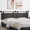 vidaXL Cabecera Colgante Liso Negro 210 x 55 x 5 cm PU antiguo