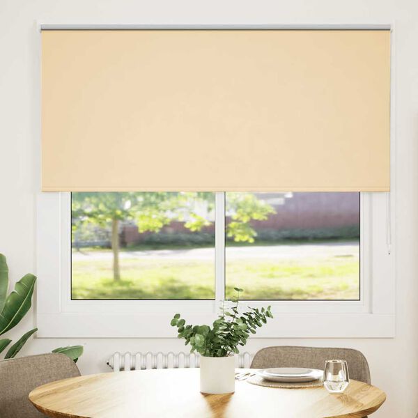 vidaXL Estor Enrollable Opaco Beige 150x150 cm Tela Ancho 146,6 cm
