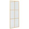 vidaXL Pared de Ducha Walk-in Dorado 80 x 195 cm vidrio templado