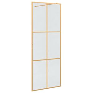 vidaXL Pared de Ducha Walk-in Dorado 80 x 195 cm vidrio templado