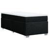 vidaXL Cama box spring con colch&oacute;n tela negro 90x200 cm