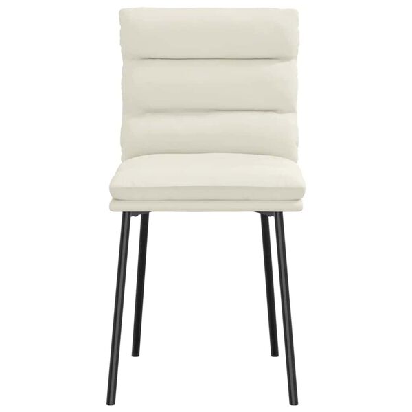 vidaXL Sillas de comedor 4 unidades terciopelo crema
