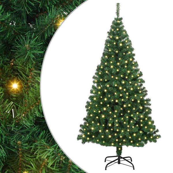 vidaXL &Aacute;rbol de Navidad artificial Verde 180 cm PVC y Acero y Pl&aacute;stico