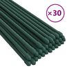 vidaXL Tutores para plantas de jard&iacute;n 30 unidades acero verde 60 cm
