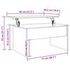 vidaXL Mesa de centro madera ingeniería roble artisan 80x50,5x41,5 cm