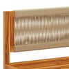 vidaXL Conjunto de sofá de jardín de 9 piezas con cojines de madera de acacia y cuerda
