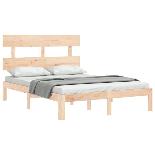 vidaXL Estructura de cama sin colchón madera de pino maciza 120x200 cm