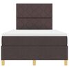 vidaXL Cama tipo Box Spring Marr&oacute;n Oscuro 120 x 200 cm tela