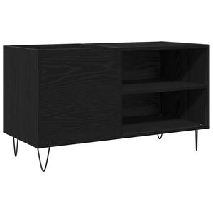 vidaXL Mueble para discos de vinilo Roble Negro 85 x 38 x 48 cm