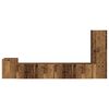 vidaXL Conjunto de mueble de TV Montaje en la pared 3 pcs Madera vieja