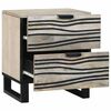 vidaXL Armario de Noche con caj&oacute;n 2 pcs y Negro 40 x 33 x 46 cm