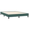 vidaXL Cama box spring con colch&oacute;n terciopelo verde oscuro 140x210 cm