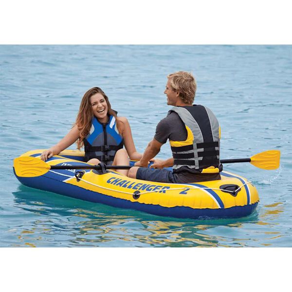 Intex Set barca inflable con remos y bomba Challenger 2 68367NP