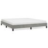 vidaXL Estructura de cama sin colch&oacute;n terciopelo gris claro 160x200 cm