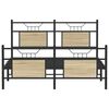 vidaXL Estructura de cama sin colch&oacute;n madera roble Sonoma 140x190 cm