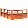 vidaXL Cama con estanter&iacute;a sin colch&oacute;n madera maciza marr&oacute;n 160x200 cm