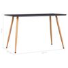 vidaXL Mesa de comedor MDF gris y color roble 120x60x74 cm