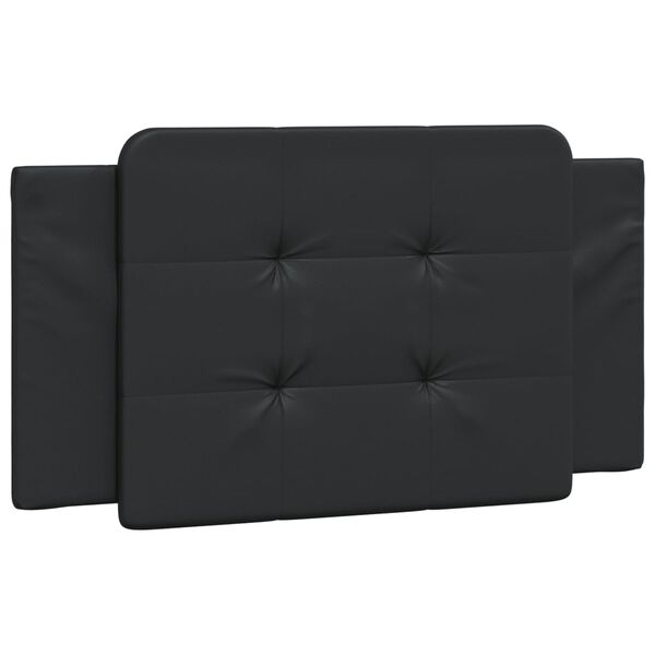 vidaXL Cabecero de cama acolchado Zadar cuero sintético negro 100 cm