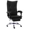 vidaXL Silla de oficina de cuero sint&eacute;tico negra