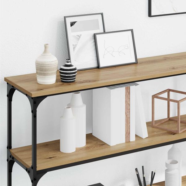 vidaXL Mesa Consola Roble artisan 200 x 29 x 75 cm